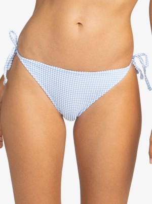 Roxy Gingham Tie-Side Cheeky Bikini Alsó | 8175493-IK