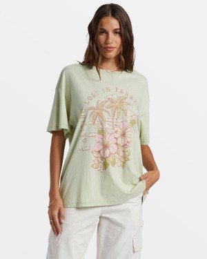 Roxy Hibiscus Paradise Oversized Boyfriend Póló | 4678239-WC