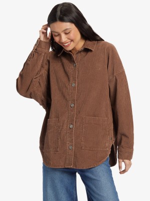 Roxy Kick Back Washed Corduroy Long Sleeve Felsők | 7834029-NK