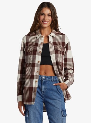 Roxy Let It Go Flannel Long Sleeve Felsők | 6029134-BQ