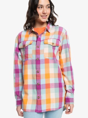 Roxy Let It Go Flannel Long Sleeve Felsők | 3972560-EC