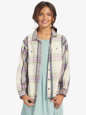 Roxy Something Beautiful Plaid Oversized Felsők Lány | 8459210-JR