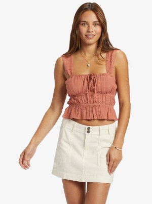 Roxy Sunset Mist Ruched Felsők | 3427091-MU