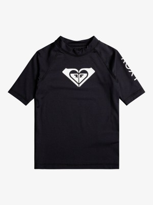 Roxy Whole Hearted UPF 50 Rövid Sleeve Rashguard Fürdőruha Lány | 8267419-YQ