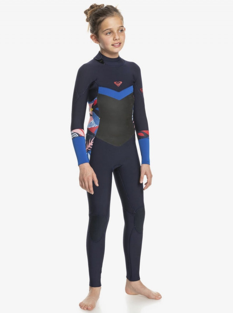 Roxy 3/2mm Syncro GBS Long Sleeve Fullsuit Fürdőruha Lány | 8356174-KM