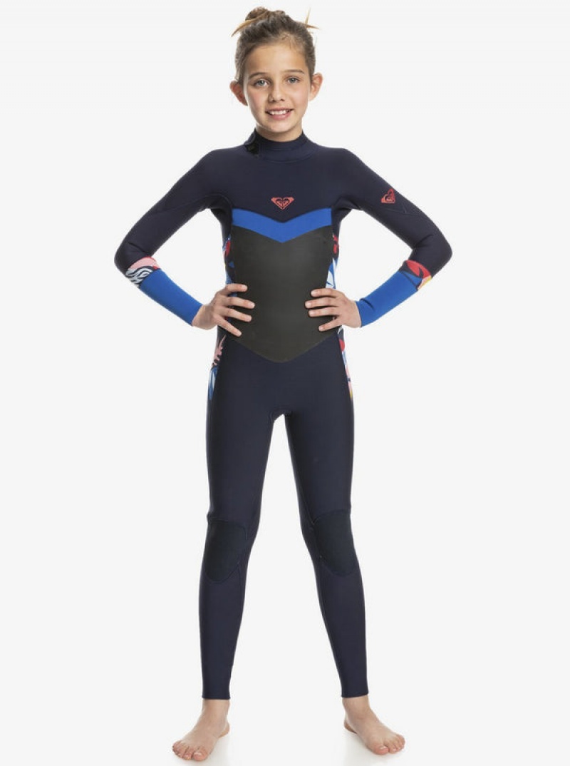 Roxy 3/2mm Syncro GBS Long Sleeve Fullsuit Fürdőruha Lány | 8356174-KM