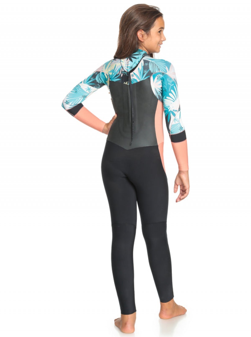 Roxy 4/3mm Syncro GBS Long Sleeve Fullsuit Fürdőruha Lány | 8952067-QN