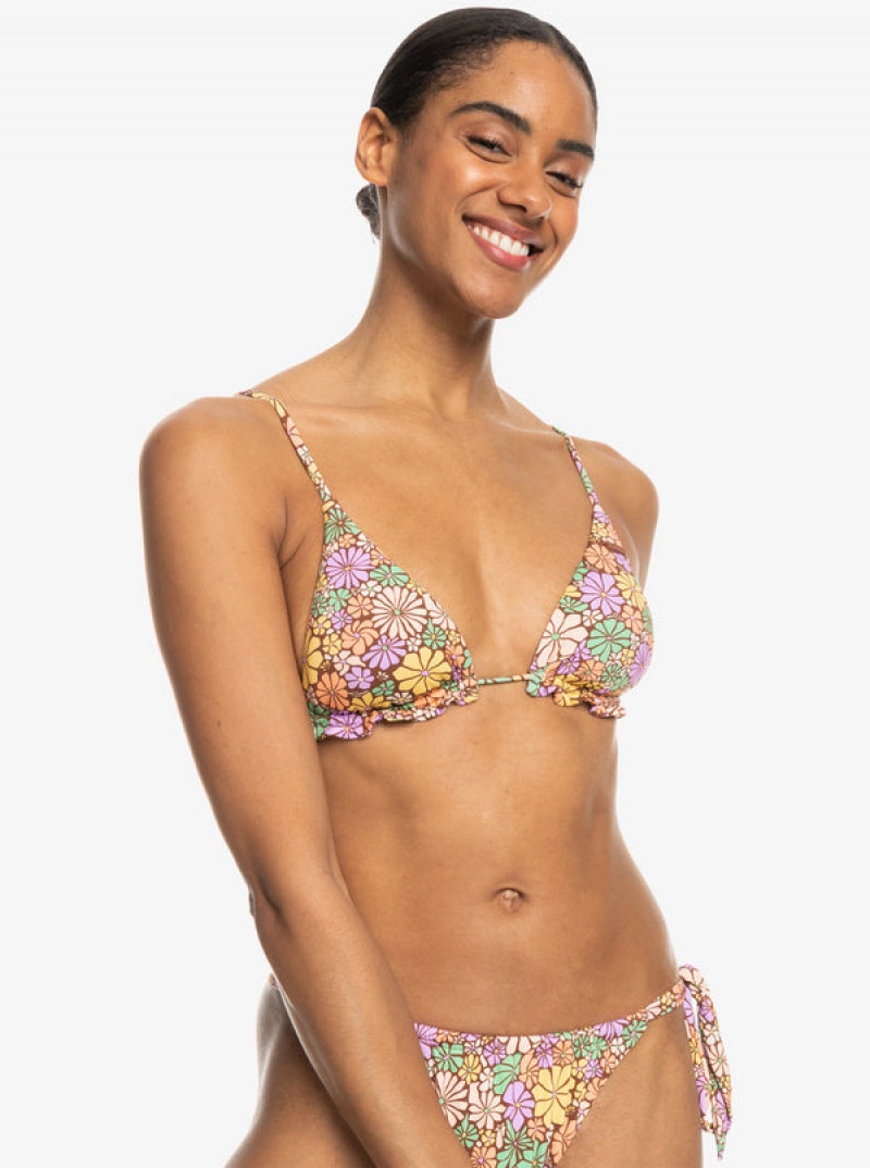 Roxy All About Sol Mini Tiki Triangle Bikini Felsők | 5847302-ZI