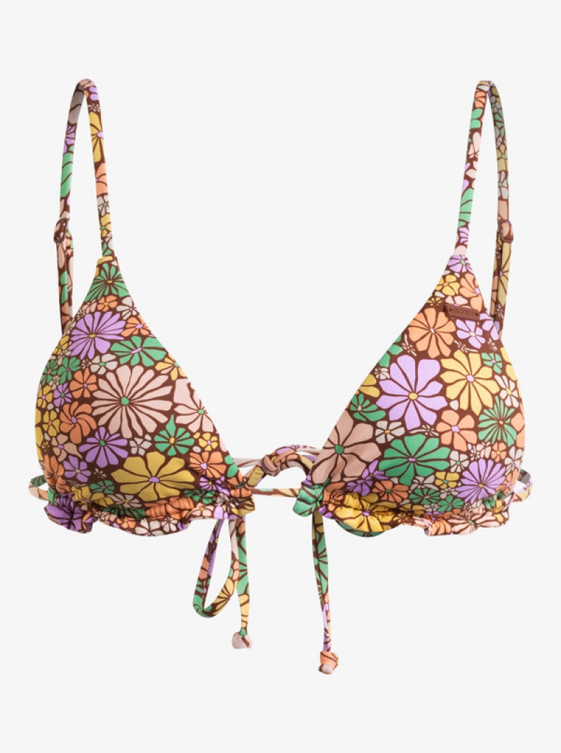 Roxy All About Sol Mini Tiki Triangle Bikini Felsők | 5847302-ZI