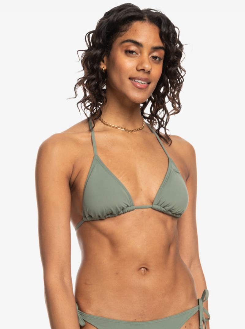 Roxy Beach Classics Tiki Triangle Bikini Felsők | 8746039-LV