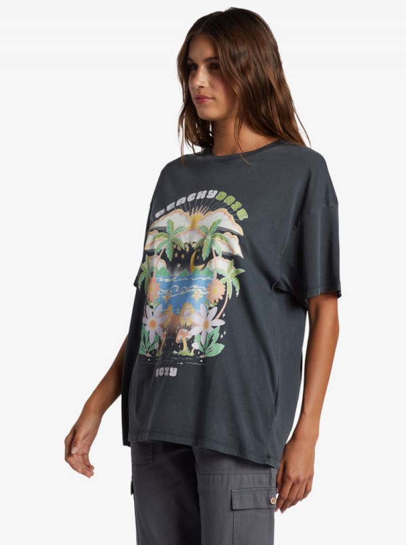 Roxy Beachy Days Oversized Boyfriend Póló | 5748619-JB