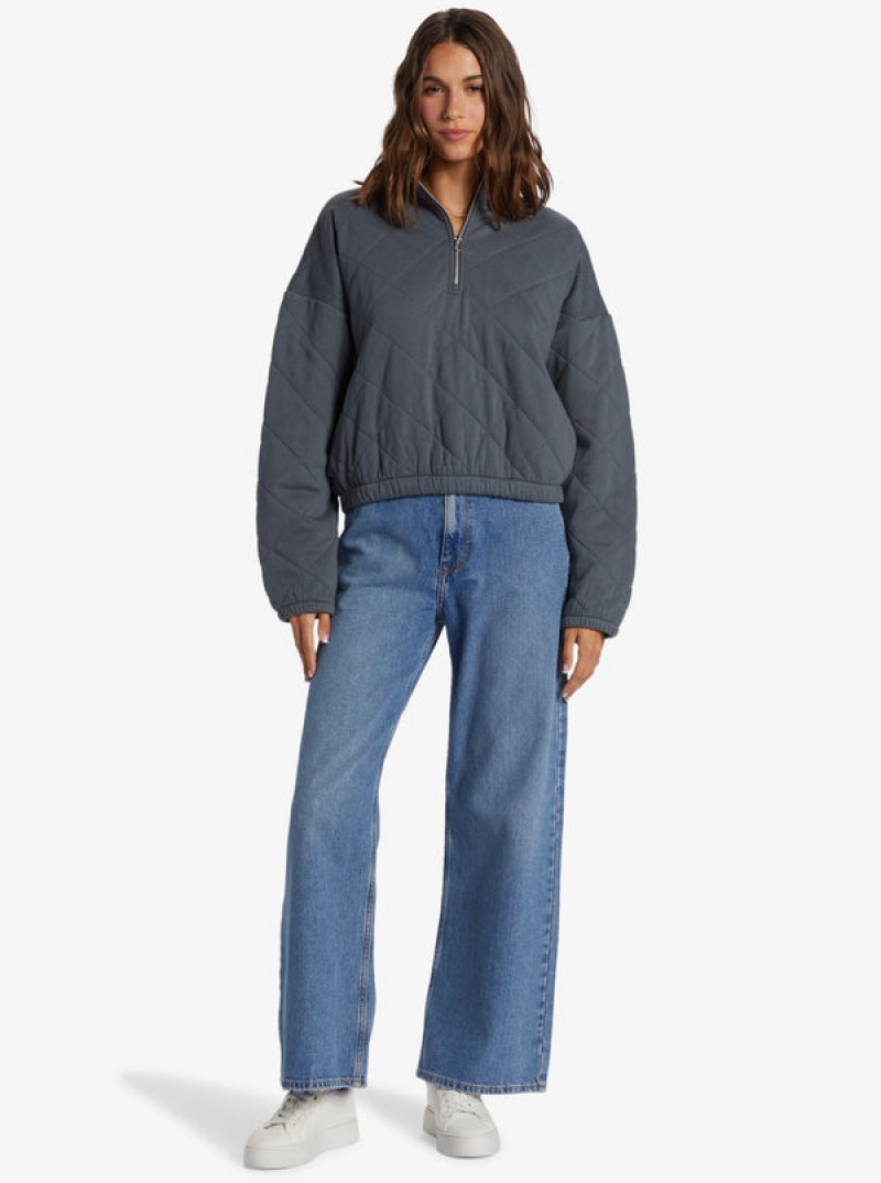 Roxy Bonfire Babe Steppelt Fleece Half-Zip Kapucnis Pulóver | 2165348-WC