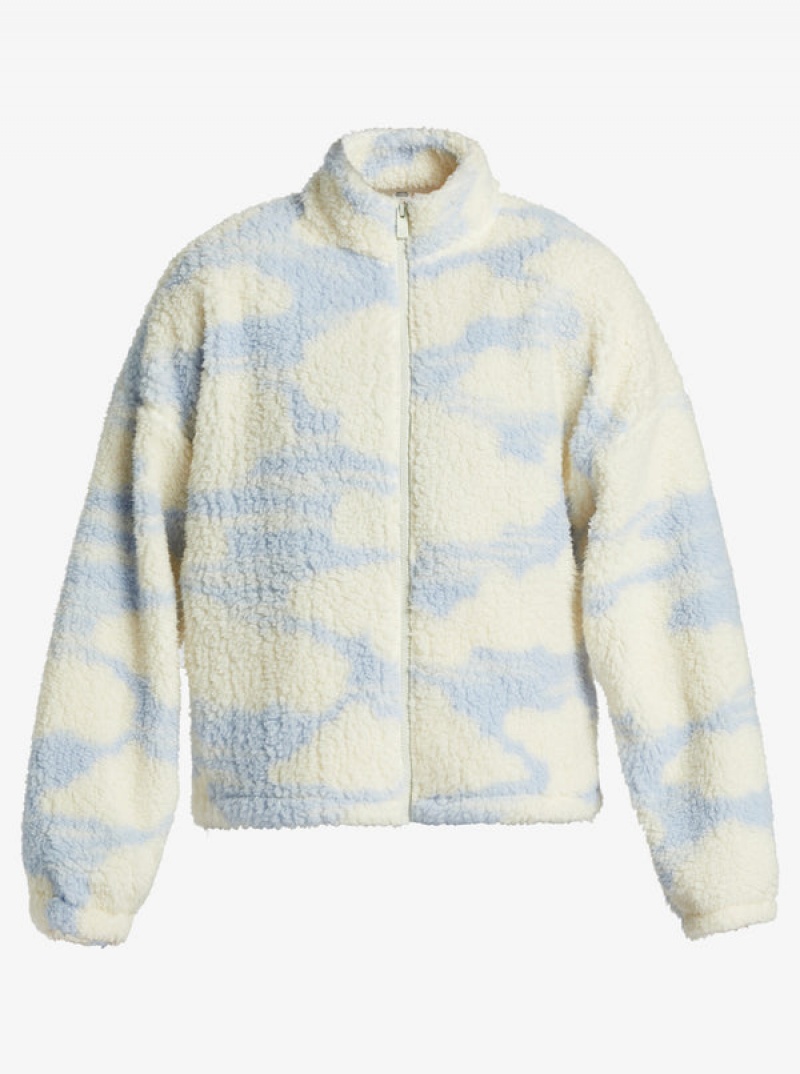 Roxy Chloe Kim In The Clouds Sherpa Full-Zip Fleece Kapucnis Pulóver | 0837125-AV