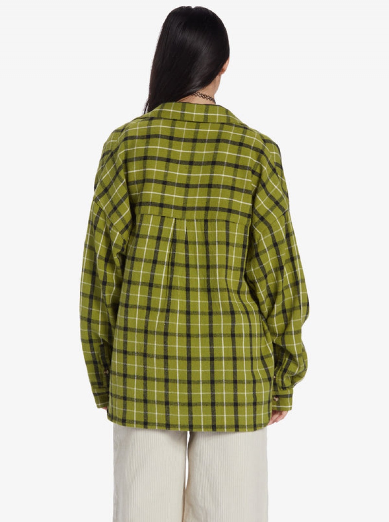 Roxy Chloe Kim Oversized Flannel Felsők | 6190325-MI