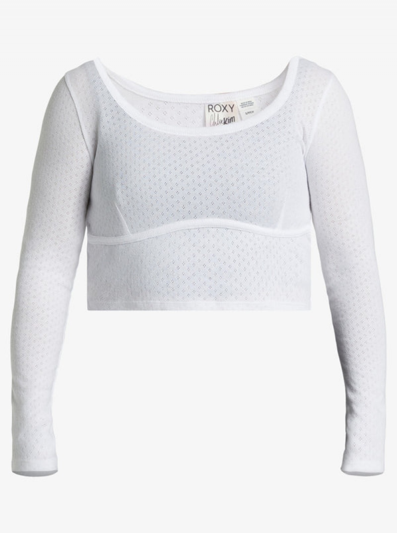 Roxy Chloe Kim Pointelle Long Sleeve Felsők | 7908316-UJ