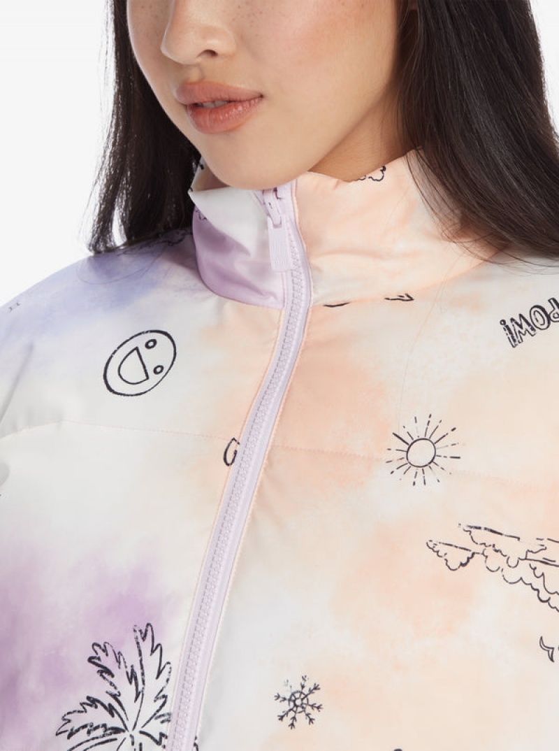 Roxy Chloe Kim Reversible Puffer Bomber Kabát | 7219538-DN