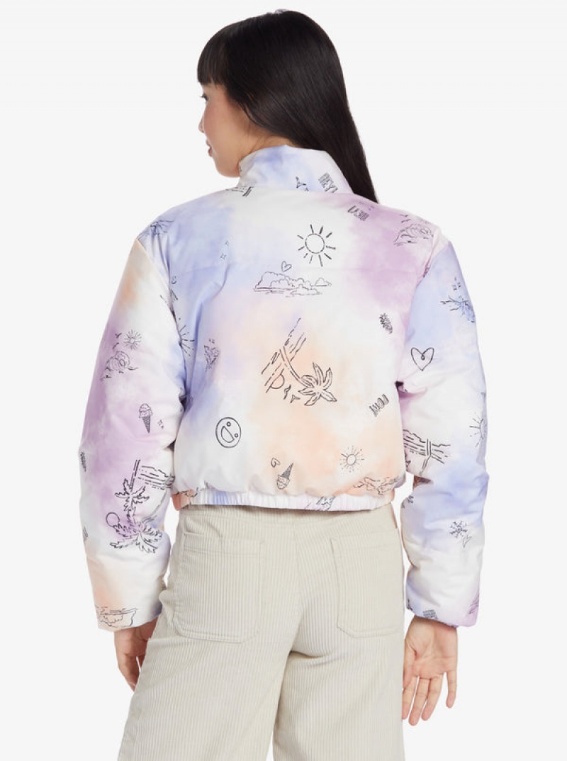 Roxy Chloe Kim Reversible Puffer Bomber Kabát | 7219538-DN