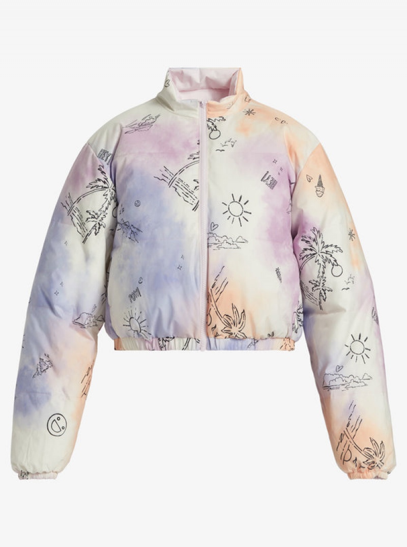 Roxy Chloe Kim Reversible Puffer Bomber Kabát | 7219538-DN