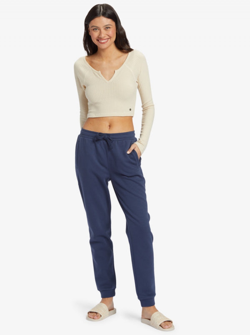 Roxy Cropped Long Sleeve Waffle Felsők | 0526189-AW