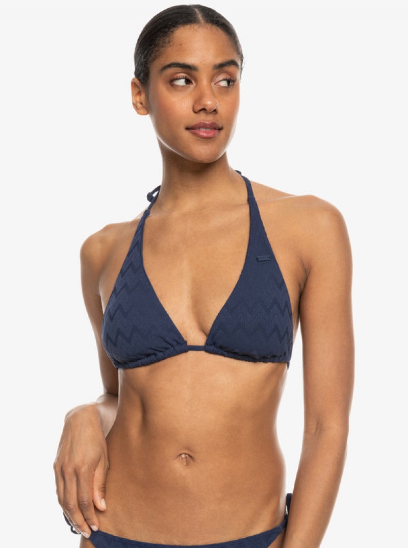 Roxy Current Coolness Elongated Triangle Bikini Felsők | 7631548-US