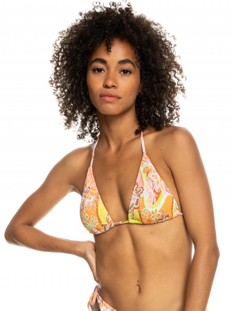 Roxy Floraldelic Tiki Tri Bikini Felsők | 5069821-UX