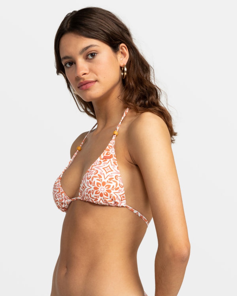 Roxy Fresco Tile Tiki Triangle Bikini Felsők | 2130576-HC