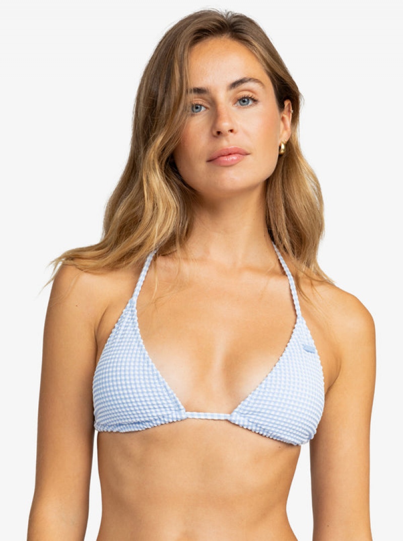 Roxy Gingham Tiki Triangle Bikini Felsők | 2741609-VJ