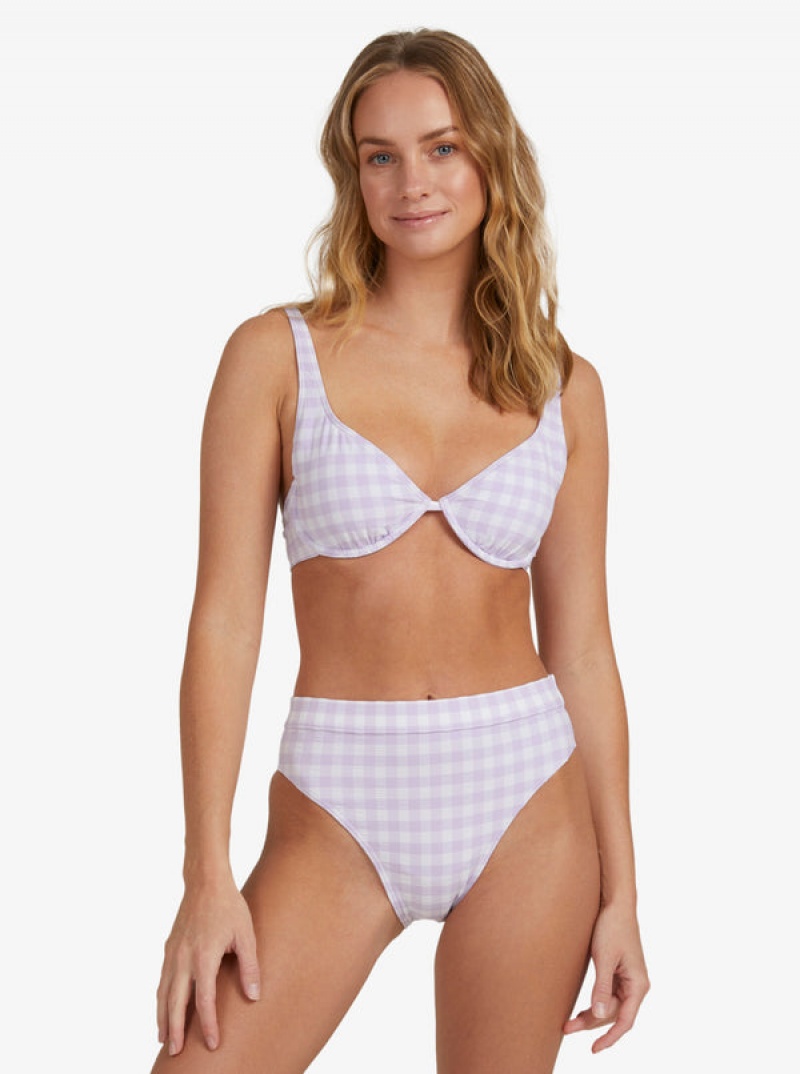 Roxy Heart The Check Moderate Coverage Bikini Alsó | 5670312-YG