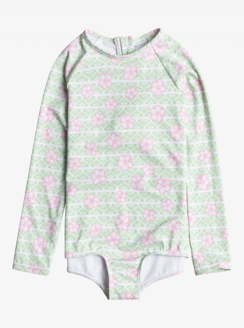 Roxy Hibiline Long-Sleeve Fürdőruha Lány | 2301679-FG