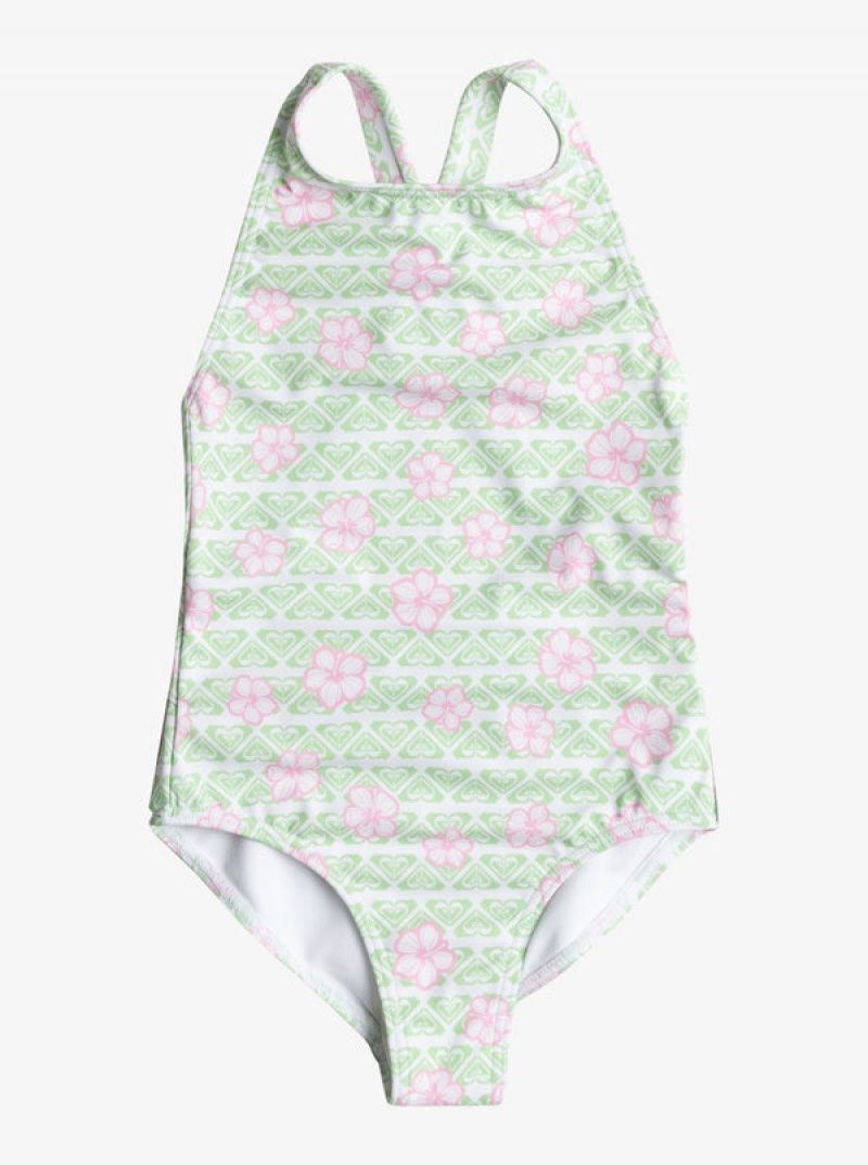 Roxy Hibiline One-Piece Fürdőruha Lány | 4516983-BK