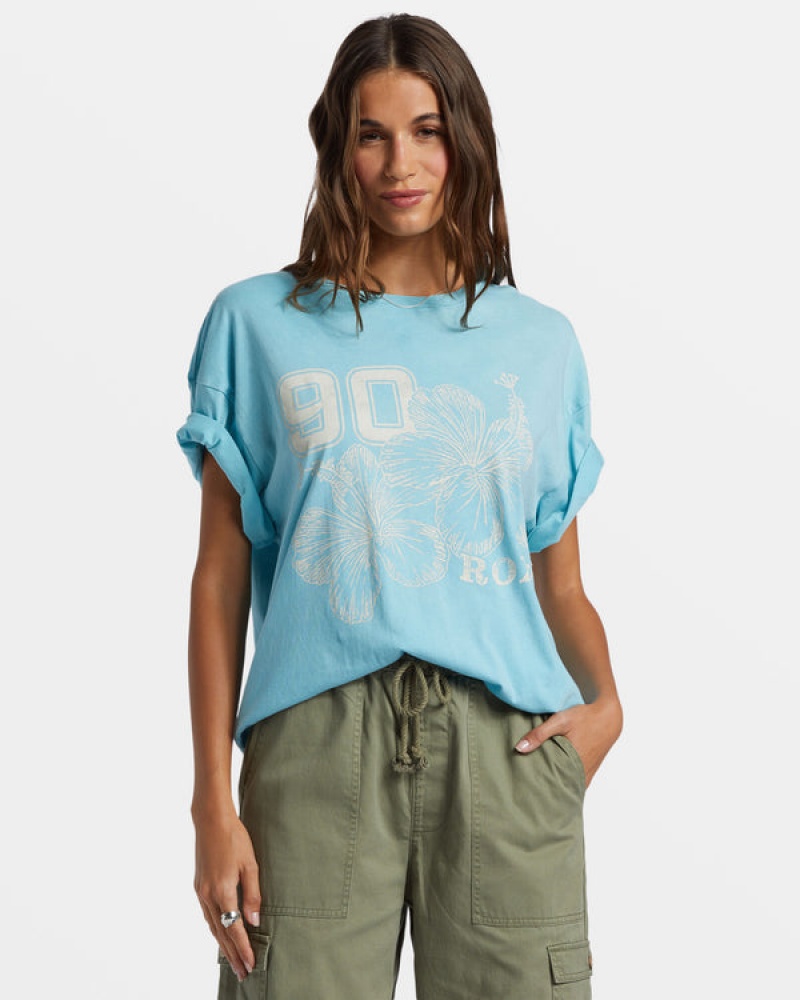 Roxy Hibiscus Collegiate Oversized Póló | 0413867-ND