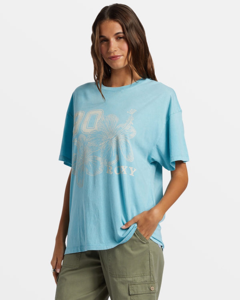 Roxy Hibiscus Collegiate Oversized Póló | 0413867-ND