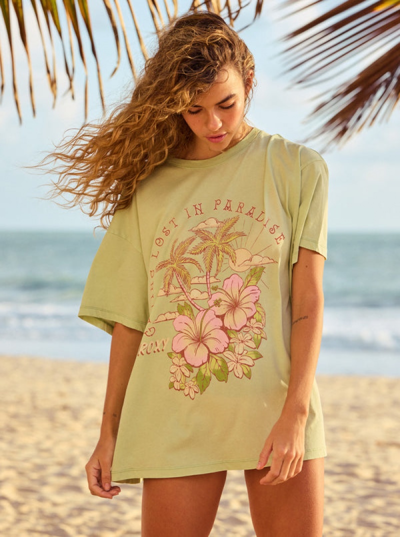 Roxy Hibiscus Paradise Oversized Boyfriend Póló | 4678239-WC