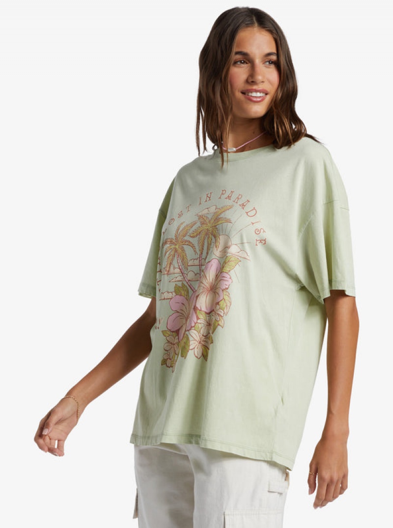 Roxy Hibiscus Paradise Oversized Boyfriend Póló | 4678239-WC