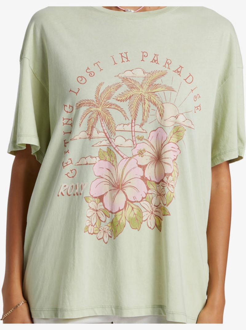 Roxy Hibiscus Paradise Oversized Boyfriend Póló | 4678239-WC