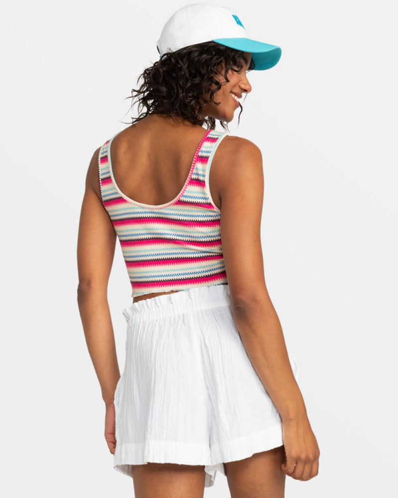 Roxy Keep It Wavy Printed Bordázott Ujjatlan Póló | 7692048-LV