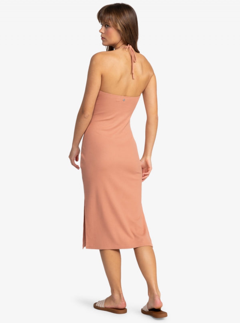 Roxy Late Sunset Halter Midi Ruha | 0274189-EJ