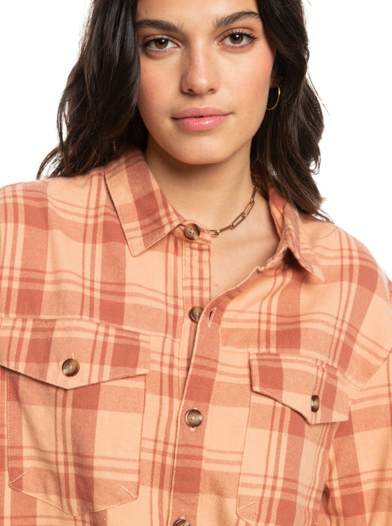 Roxy Let It Go Flannel Long Sleeve Felsők | 8625194-LB