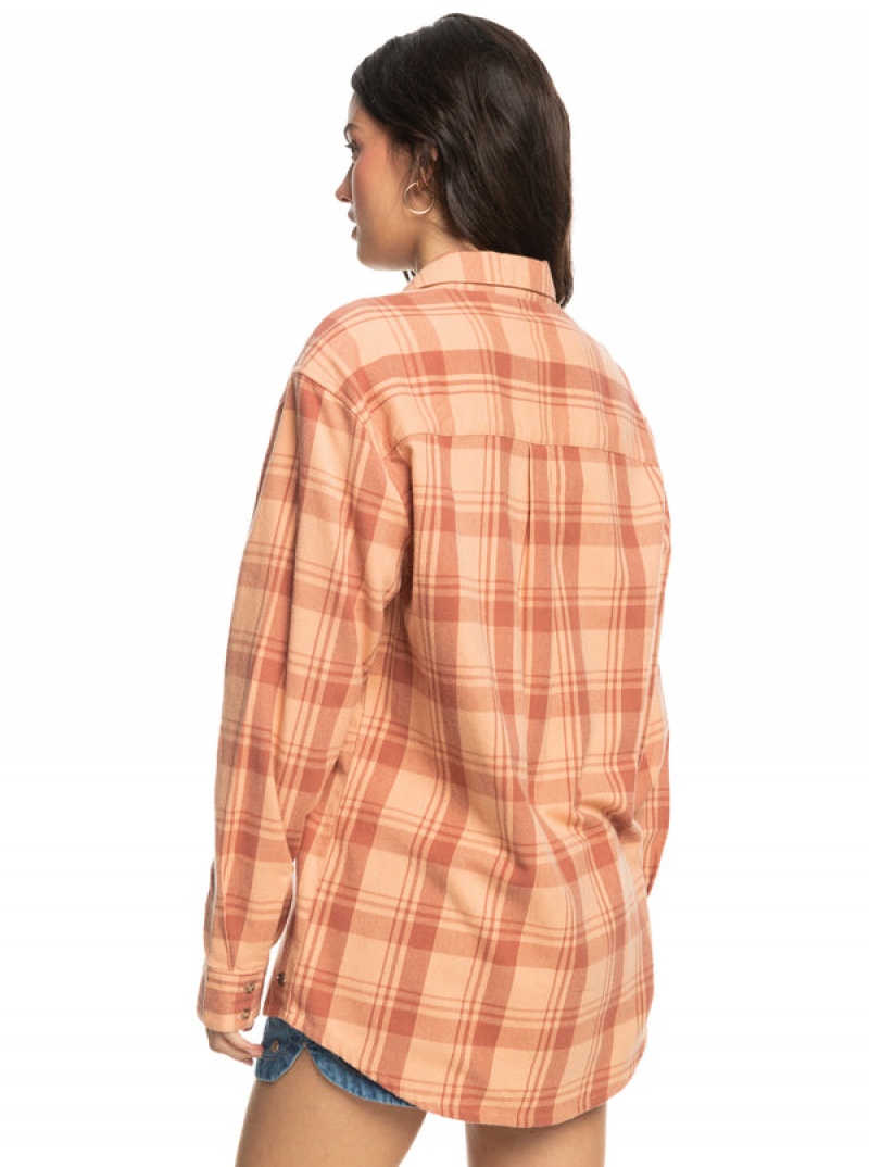 Roxy Let It Go Flannel Long Sleeve Felsők | 8625194-LB