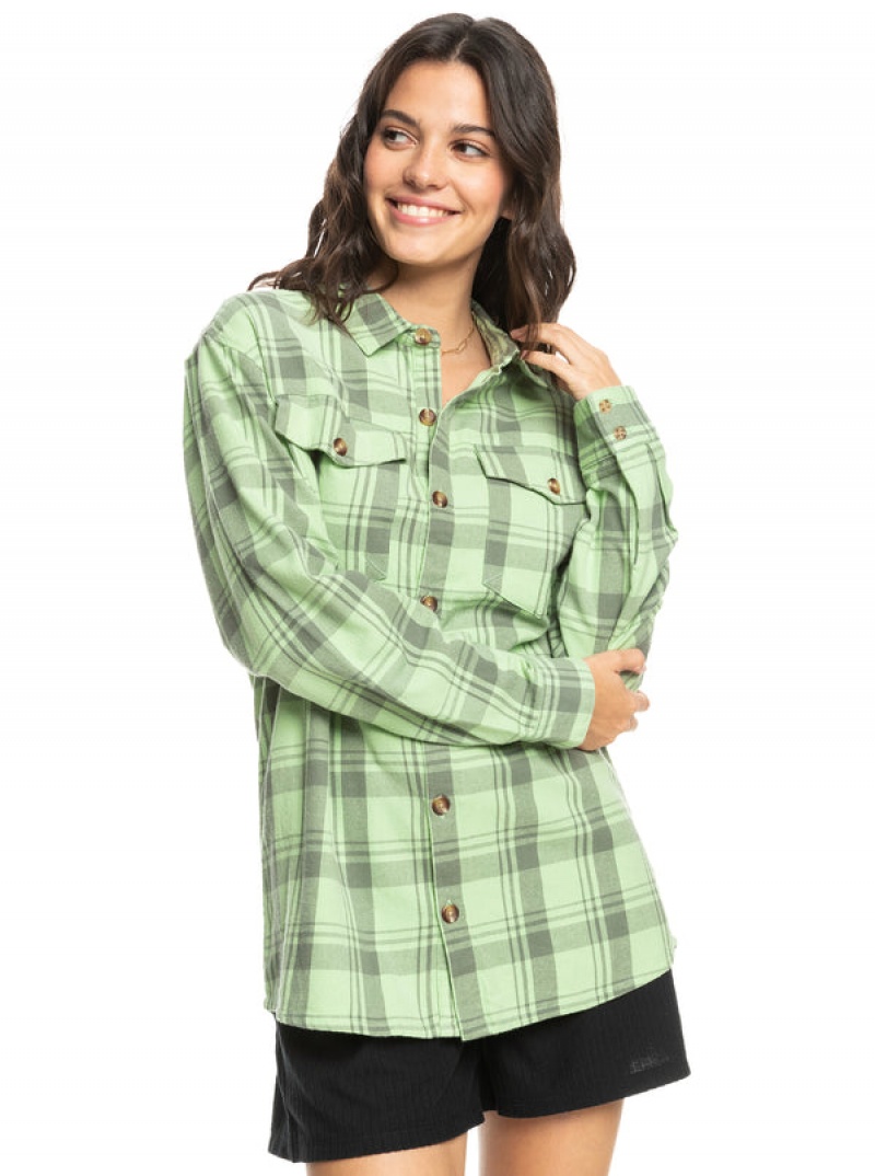 Roxy Let It Go Flannel Long Sleeve Felsők | 2381079-VU