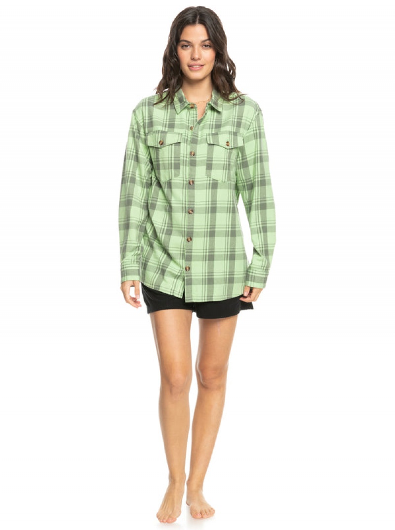 Roxy Let It Go Flannel Long Sleeve Felsők | 2381079-VU