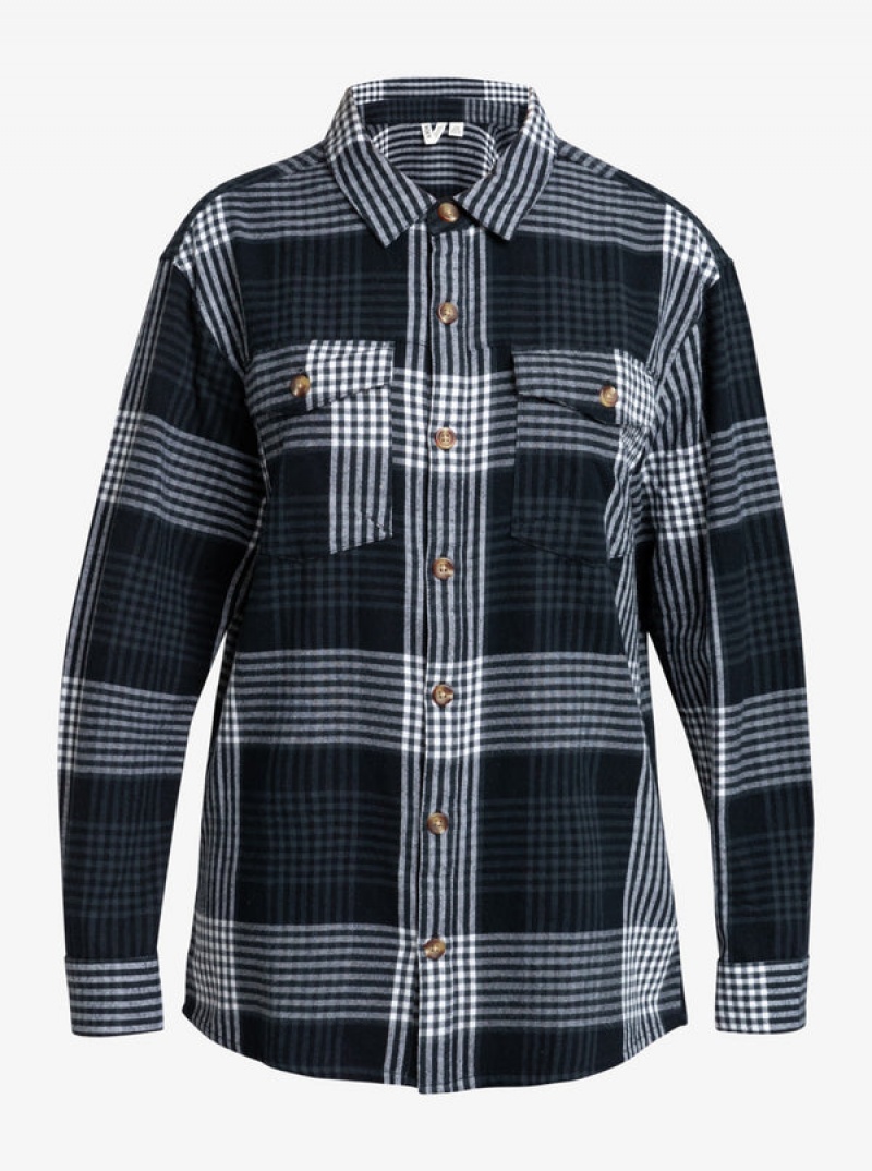 Roxy Let It Go Flannel Long Sleeve Felsők | 0237586-RB