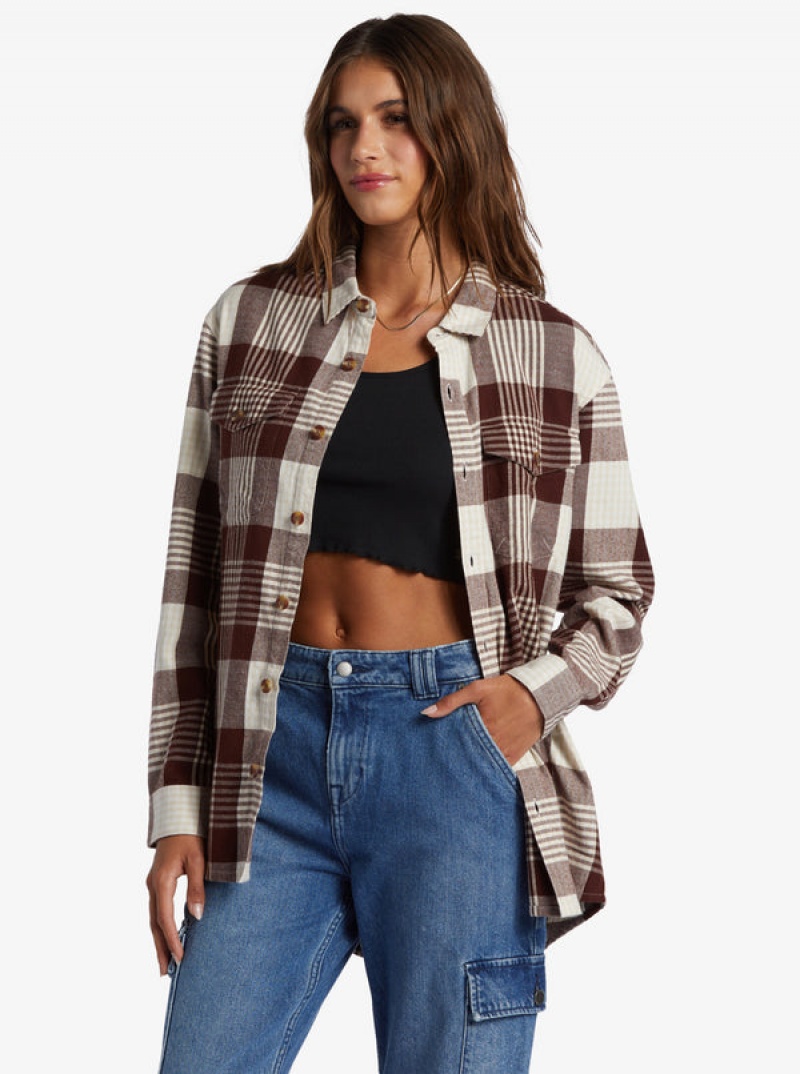 Roxy Let It Go Flannel Long Sleeve Felsők | 6029134-BQ