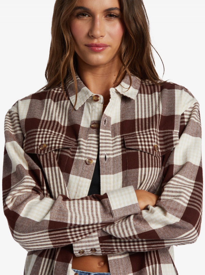 Roxy Let It Go Flannel Long Sleeve Felsők | 6029134-BQ