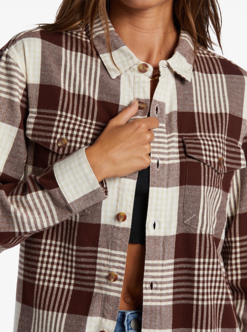 Roxy Let It Go Flannel Long Sleeve Felsők | 6029134-BQ