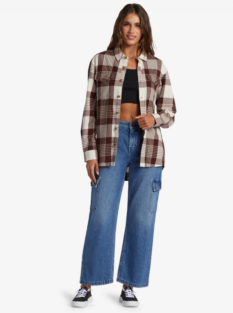 Roxy Let It Go Flannel Long Sleeve Felsők | 6029134-BQ