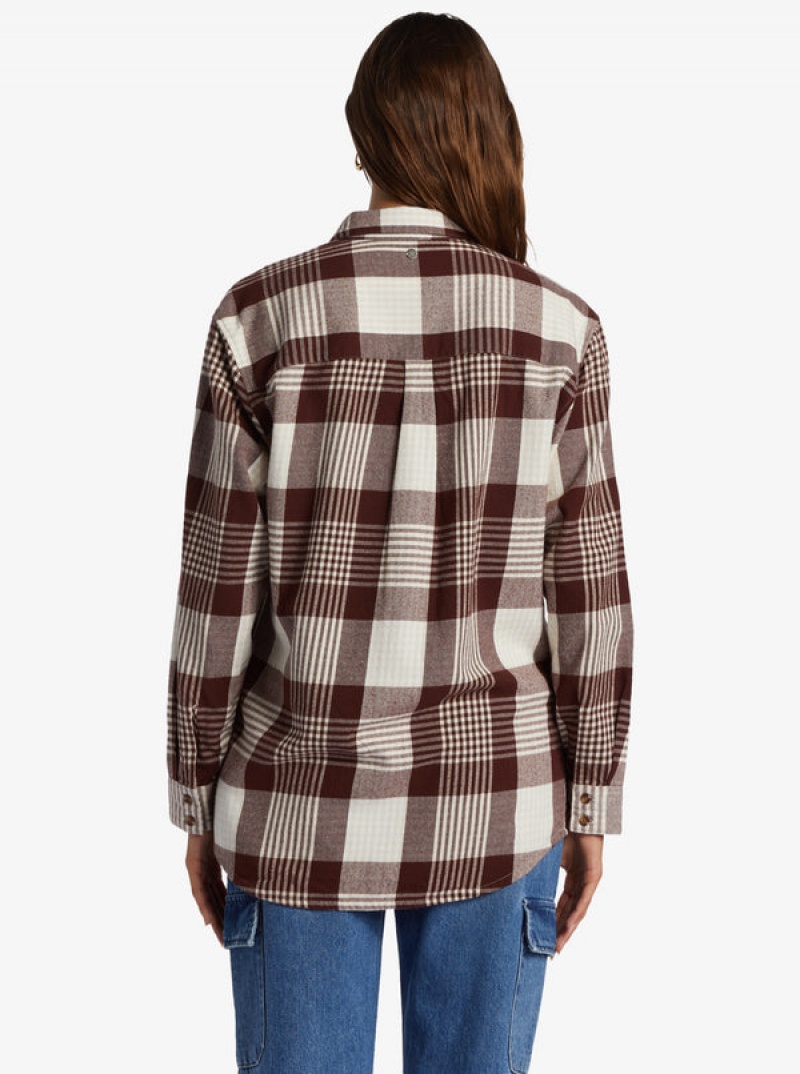 Roxy Let It Go Flannel Long Sleeve Felsők | 6029134-BQ