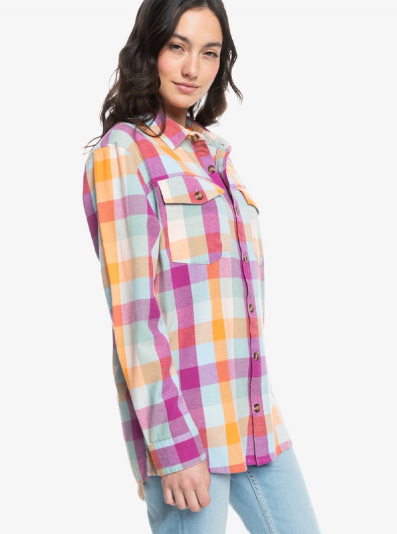 Roxy Let It Go Flannel Long Sleeve Felsők | 3972560-EC