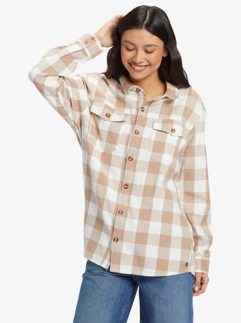 Roxy Let It Go Long Sleeve Flannel Felsők | 7582634-KS