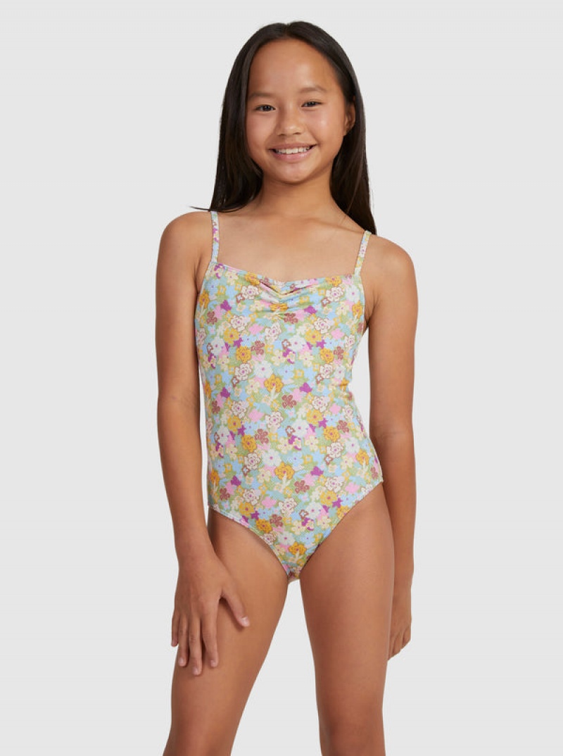 Roxy Nostalgic Seaside One-Piece Fürdőruha Lány | 7183269-KJ